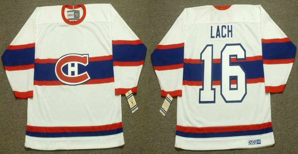 2019 Men Montreal Canadiens #16 Lach White CCM NHL jerseys->montreal canadiens->NHL Jersey